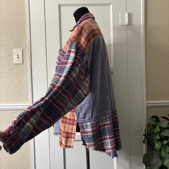 BDG Multicolor Plaid Patchwork Shirt - Picture 13 of 14